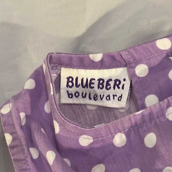 Blueberi Boulevard - LIKE NEW - Lavender Polka Dot Summer/Party Dress - Picture 2 of 5